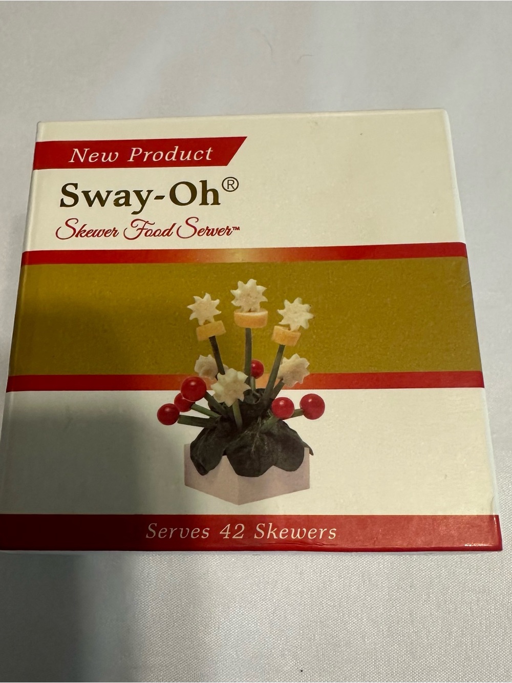 Skewer Food Server - Red and White new in box